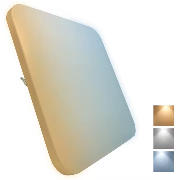 LED ATOMANT Plafón LED Techo 48W, Panel LED Superficie 480x480mm, CCT (Selector de Color Blanco Calido, Neutro y Frio), Lámpara de Techo 4800 lúmenes, Iluminación LED con Driver Incluido, Diseño Moderno y Ultrafino, Ideal para Hogares y Oficinas - 1