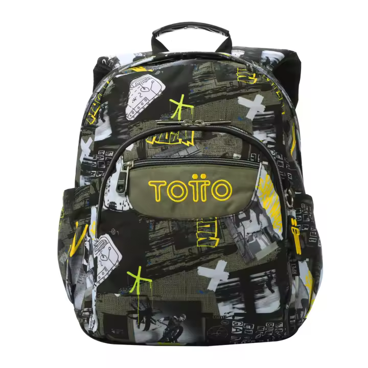 Totto Mochila escolar  Gommas  -Dimensiones:29 x 39 x 14 cm-Material:Poliester reciclado - 1