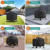 Cubierta Redonda De Acero Para Piletas De Fuego 600D Tela De Oxford Resistente Al Viento Y Anti-UV Para Muebles Al Aire Libre - details 4