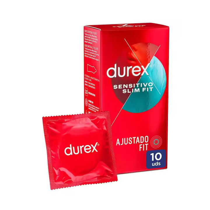 Durex sensitivo slim fit preservativos 10 unidades - 1