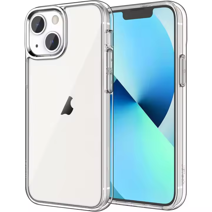 Funda para iPhone 13 de 6,1 pulgadas, antiamarilleo, antigolpes, parte trasera transparente resistente a los arañazos (transparente) - 1