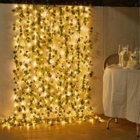 Vine De Iva Falsa Con Luces LED 12/10/2m Para Decoración De Hogar Y Bodas Verde Artificial Con Hojas Para Decoración De Habitaciones Y Exposiciones - details 3