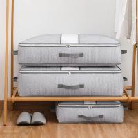 Nueva Bolsa De Almacenamiento Gris Grande Portátil Con Cierre De Doble Cara Y Ventana Transparente Para Organizar El Sótano Del Cama - details 3