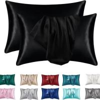 2pcs Fundas De Almohada De Satén Seda Para Cabello Y Piel Coral Tamaño Estándar Conjunto De Fundas De Almohada Super Suaves - details 7
