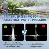 6-IN-1 Nueva Lavadora de Alta Presión Pistola de Agua para Coche 20000mAh Pistola Lavadora para Hogar y Jardín Sin Caja de Herramientas para Batería Makita - details 1