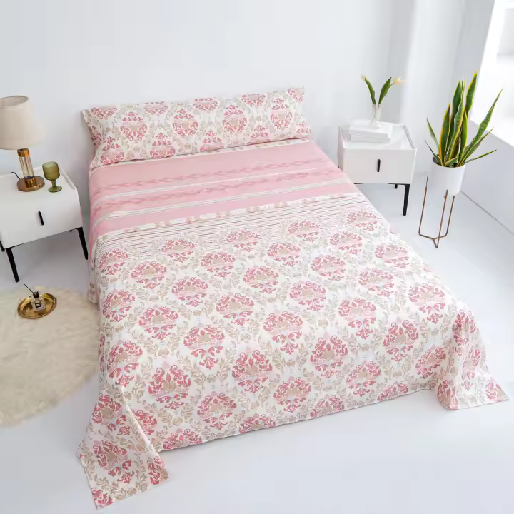 VOLARY - Juego de Sábanas de Alta Calidad para Cama 90/135/150/200 - FUNDA NORDICA 150 de 4 PCS. Súper Suave, Cálido y Ligero. Ropa de Cama, Incluye  Funda de Almohada + Encimera + Bajera Ajustable - 1