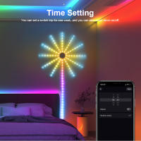 Luces De Fuegos Artificiales USB Bluetooth RGB LED Impermeables Para Jardín Camping Decoración De Habitaciones Lámpara De Garlanda LED Para Festividades - details 5