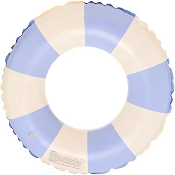 ¡Promoción de nuevo producto! Flotador inflable de alta calidad para adultos, boya de natación, boya inflable de PVC con rayas retro para piscina, color azul. - 1