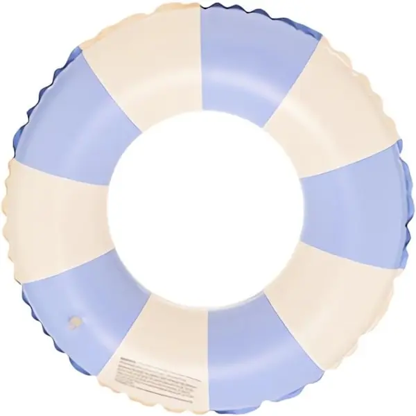 ¡Promoción de Nuevo Producto! Flotador inflable de alta calidad para adultos, de Natación Boya, Boya inflable de PVC con Rayas Retro Para Piscina, color Azul. - 1