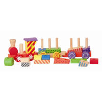 Woody tren de madera  35 x 9 cm con bloques de colores para insertar ,juguete educativo - details 2