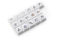 Keycap De Gato Calico Lindo Para Teclado Mecánico De Juego Con Estilo Meme Color Naranja Blanco Negro Subido Por Dye Compatible Con Stems MX - details 3