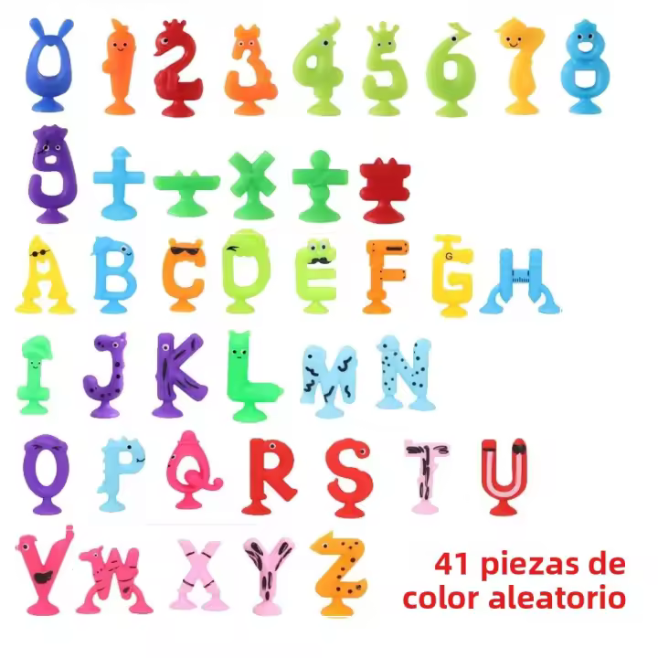 Juguetes Educativos Para Niños Y Niñas Con Ventosas De Números Y Letras Juguetes Sensoriales Para Baño Para Niños Menores De 6 Años - 1