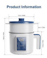 Cocina Eléctrica Doble Capa Para Arroz Y Verduras Con Control Inteligente Antiadherente 220V Para El Hogar Con Enchufe EU - details 10