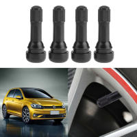 VODOOL 1pc/ 4pcs Tubo De Goma Sin Pinza Para Ruedas De Coche Valvulas De Neumáticos Con Cubiertas Antipolvo Accesorios De Coche Negro TR438 - details 2