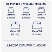CARPE DIEM Juego de Sábanas ORNAMENTA Gris 100% Microfibra | Encimera + Bajera Ajustable + Funda de Almohada | Cama 90, 105, 135, 150 y 150 cm con 2 Almohadas - details 3