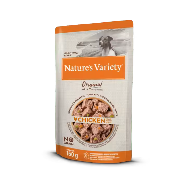 Alimento Húmedo Completo para Perros Mini Sin Cereales Nature's Variety Original Paté Mini Pollo - 0,15 Kg X 8 Ud - 1