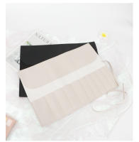 Organizador De Pinceles De Maquillaje Rollo Para Viaje Bolso De Cosméticos Para Mujeres Portátil Con Compartimentos Para Pinceles De Cejas - details 6