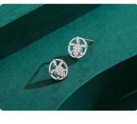 Zenyth 2 piezas 925 Plata Esterline Lindo Mar Tortuga Claro zirconia animal Pendientes Mujeres minimalista Joyería FINA 2025 ¡Nuevo! - details 6