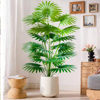 Planta Artificial De Fanleaf Grande 60-85-105cm Girasol Falso Árbol De Hojas De Plástico Árbol De Palma Artificial Para Jardín - details 8