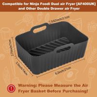 Reinversiones de silicona para freidora de Aire Foodi AF300UK, AF400UK, 2 UDS., accesorios para freidora de aire de Doble Zona, silicona reutilizable - details 0