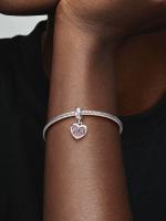 Pandora - Charm Colgante de Corazón with texto "Mamá" - Plata de Ley - details 3