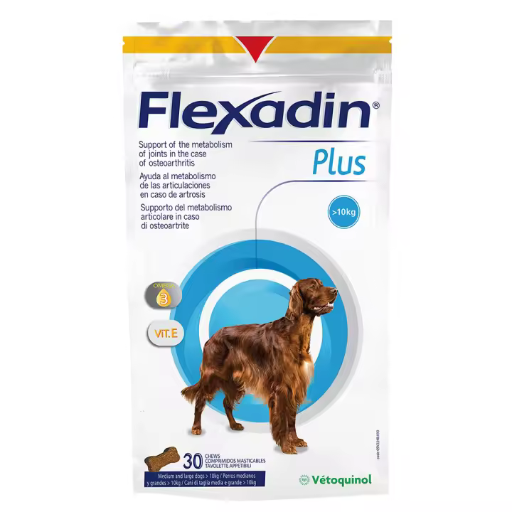 Flexadin Plus Max 30 chews suplemento condroprotector para perros de tamaño mediano y grande Vetoquinol - 1