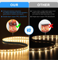 Tira De Luz LED Alta Brillo 12V 2835 Doble Capa De Cobre 5mm PCB Tape Cable DuPont Porta Luz Para Armario Y Estantes DIY - details 3