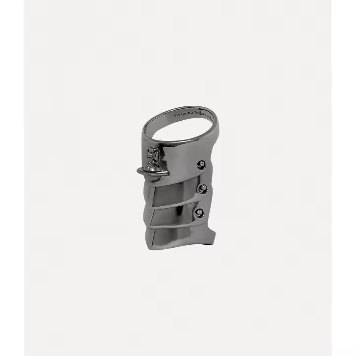 Anillo de Armadura de Vivienne Westwood, viene con Caja De Regno original. Es El Giunte más original para Familiares y Amigás.(antes de hacer un Pedid, Elija las opciones de Color y tamaño que desee) - 1