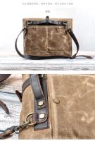 Bolsa De Silla Retro Para Motocicleta Impermeable Gran Capacidad Bolsa Lateral De Motocicleta De Lona De Cera Vintage - details 17