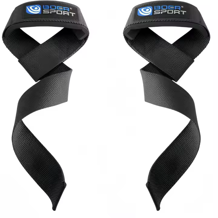 Correas acolchadas para el aumento de pesas, para Gimnasio reposamuñecasantideslizante, peso muerto, dominadas, equipo de Gimnasio Resesto para hambres y Mujeres, Elementos Esenciales para el entrenamiento. Correa de Elevación (1 par) - 1