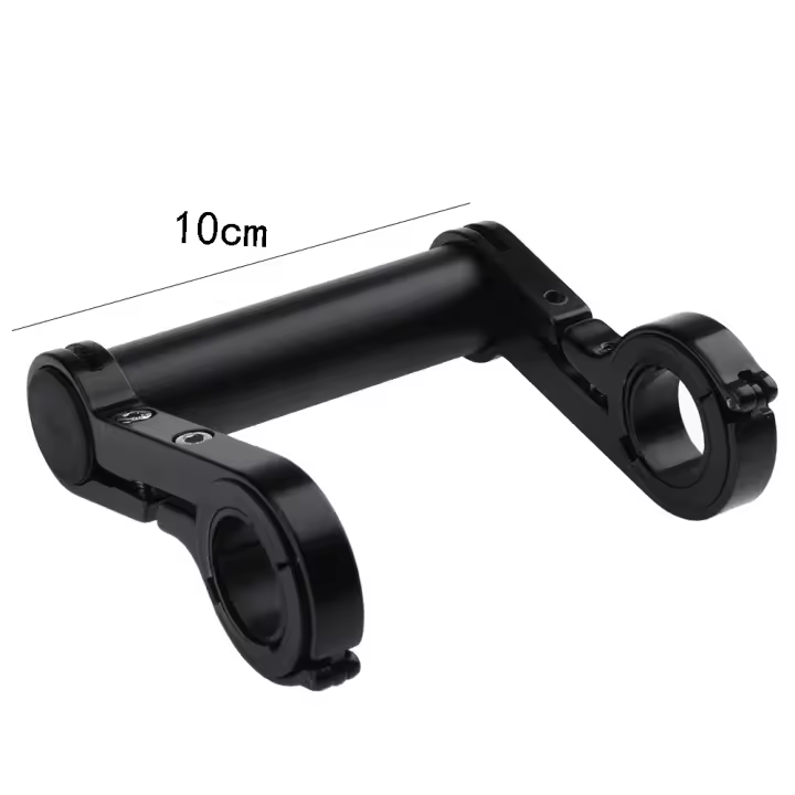 Extensor De Manillar De Bicicleta De Aluminio 10cm Soporte Para Lámpara Delantero Y Computadora Montaje En Manillar De Montaña - 1