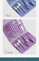 Set De Manicura Y Pedicura Profesional 16 En 1 De Alta Calidad Con Estuche Portátil De Cuero Regalo Para Hombres Kit Completo De Acero Inoxidable - details 19