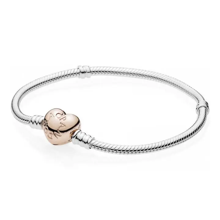 Verde Pulsera Corazón Y Malla Serpiente Plata - 1