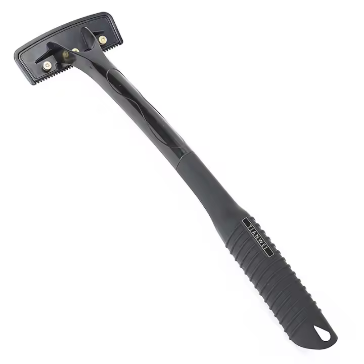 Afeitadora De Espalda Con 5 Hojas De Cuchillo Seguridad Longitud Del Mango Corte De Pelo Del Cuerpo Pierna Herramienta De Eliminación De Pelo Con Mango Plegable Para Hombres - 1
