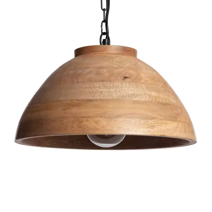 Ledkia Lámpara Colgante Madera Naisha M ILUZZIA Natural - 1