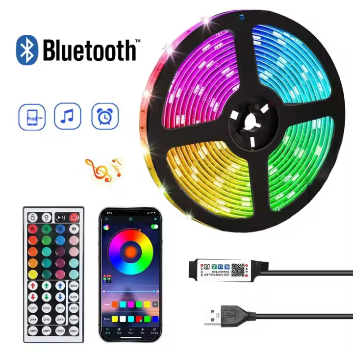 Lámpara De Tira LED RGB3535 Para Decoración De Navidad Con Control Infrarrojo Bluetooth Y Música Sincronizada USB IP65 Impermeable Para Exteriores - 1