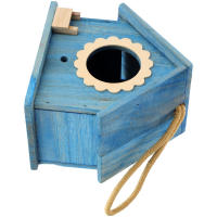 Casa De Pájaros De Madera Con Alimentador Decorativa Para Exteriores Nido Colgante Para Pájaros Caja De Cría De Pájaros Accesorios Para Pájaros - details 3