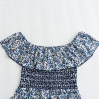 Vestido Largo Sin Mangas De Mujer TRAF Elegante Y Moderno De Verano Con Estampado De Flores Y Cuello Bajito Para Fiestas Y Noches - details 23