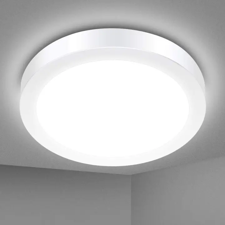 Lámpara de techo LED, 18 W, 1700 lm, resistente al agua IP54, moderna, delgada, redonda, luz blanca fría de 5000 K, adecuada para baño, dormitorio, cocina, sala de estar, balcón, pasillo [Clase energética A+] - 1