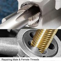 1/2-28 UNEF Tap and Die Set con 38mm Round Die Stock Handle Wrench, Máquina de acero de alta velocidad Threa - details 3