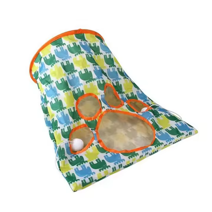 Túnel de Gato Interactivo Desplegable Juguete de Diversión para Gatos Interior - 1
