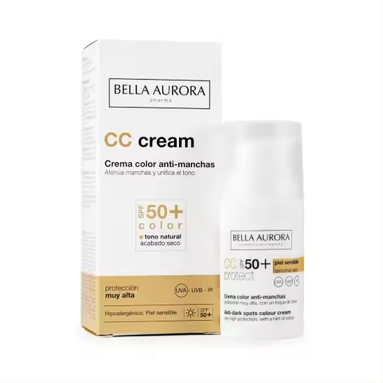Bella Aurora CC Cream Anti-Manchas SPF50+ Piel Sensible 30ml - 1