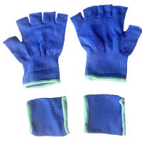 Guantes protectores de fitness, equipos de mancuernas masculinas y femeninas, barras horizontales, entrenamiento de ejercicio de medio dedo, Pull - up - details 1
