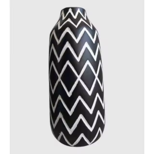 Ekilikuahome - Jarrones Decorativos Blancos y Negros Estilo Minimalista - 1