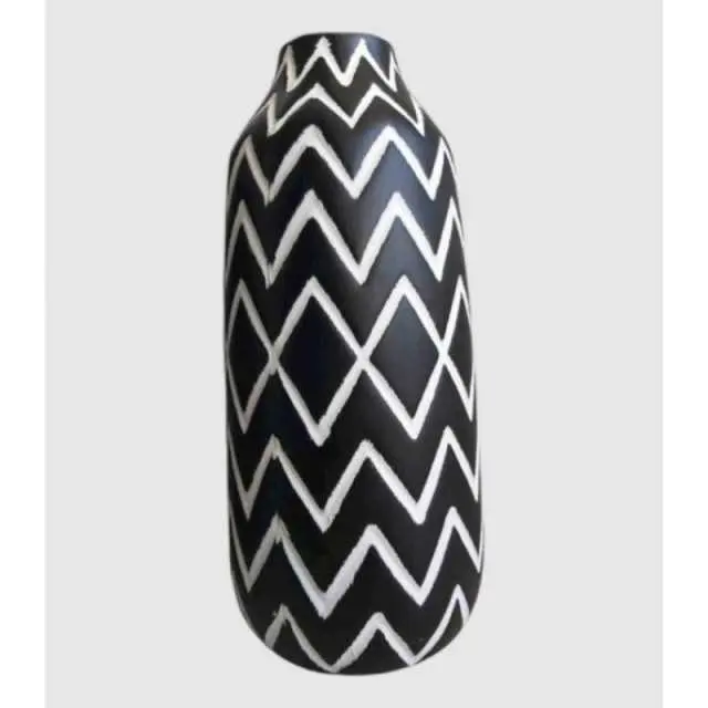 Ekilikuahome - Jarrones Decorativos Blancos y Negros Estilo Minimalista - 1