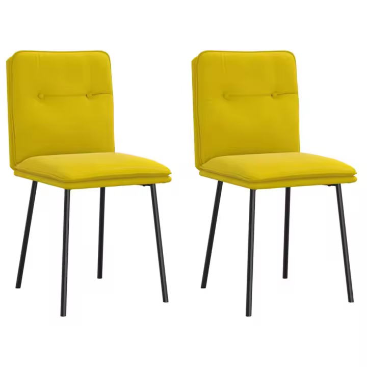 vidaXL Sillas de comedor 2 unidades terciopelo en color Negro/Marrón/Gris oscuro y más | cómodas modernas ergonómicas para comedor cocina salón hogar - 1