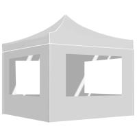 vidaXL Carpa Plegable Profesional con Paredes Aluminio Jardín Parasol Color Azul,  Blanco,  Antracita y mas - details 1