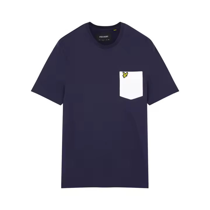 Lyle & Scott Men's Contrast Pocket T-Shirt - Navy/White - 1