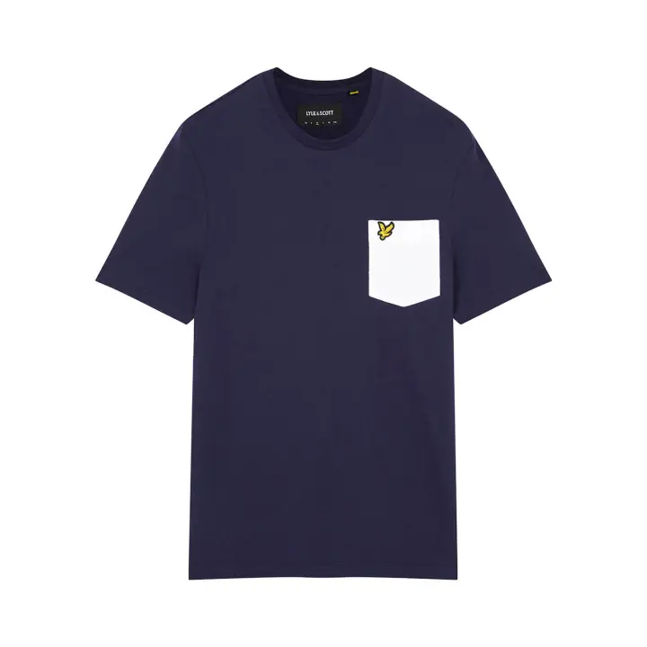 Lyle & Scott Men's Contrast Pocket T-Shirt - Navy/White - 1