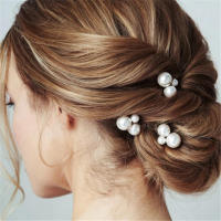 Barretta De Metal En Forma De U Para Mujer Con Perlas Simuladas Accesorio De Cabello Para Boda Estilo De Peinado De Novia Herramienta De Diseño De Pelo - details 1